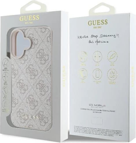 Mbështjellës Guess 4G Classic për iPhone 16 Plus, Rozë Mbështjellës Guess 4G Classic për iPhone 16 Plus, Rozë