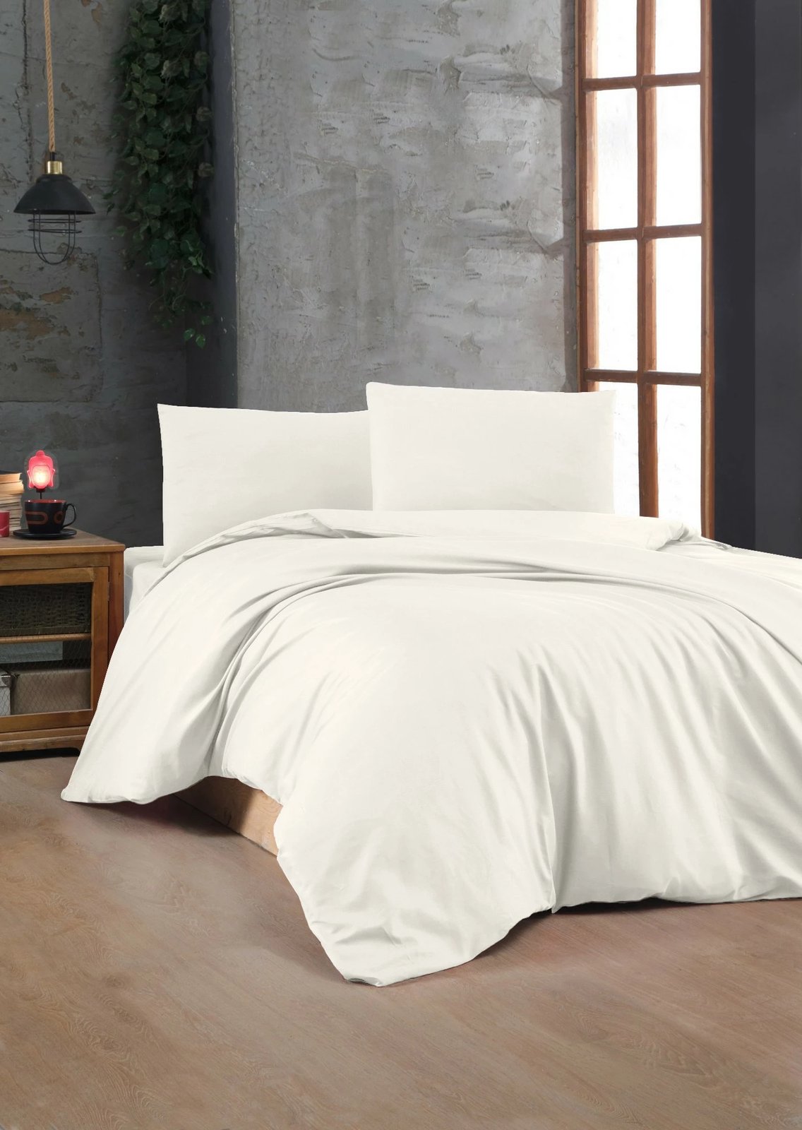 Set mbulesë për jorgan dopio, krem, L'essentiel