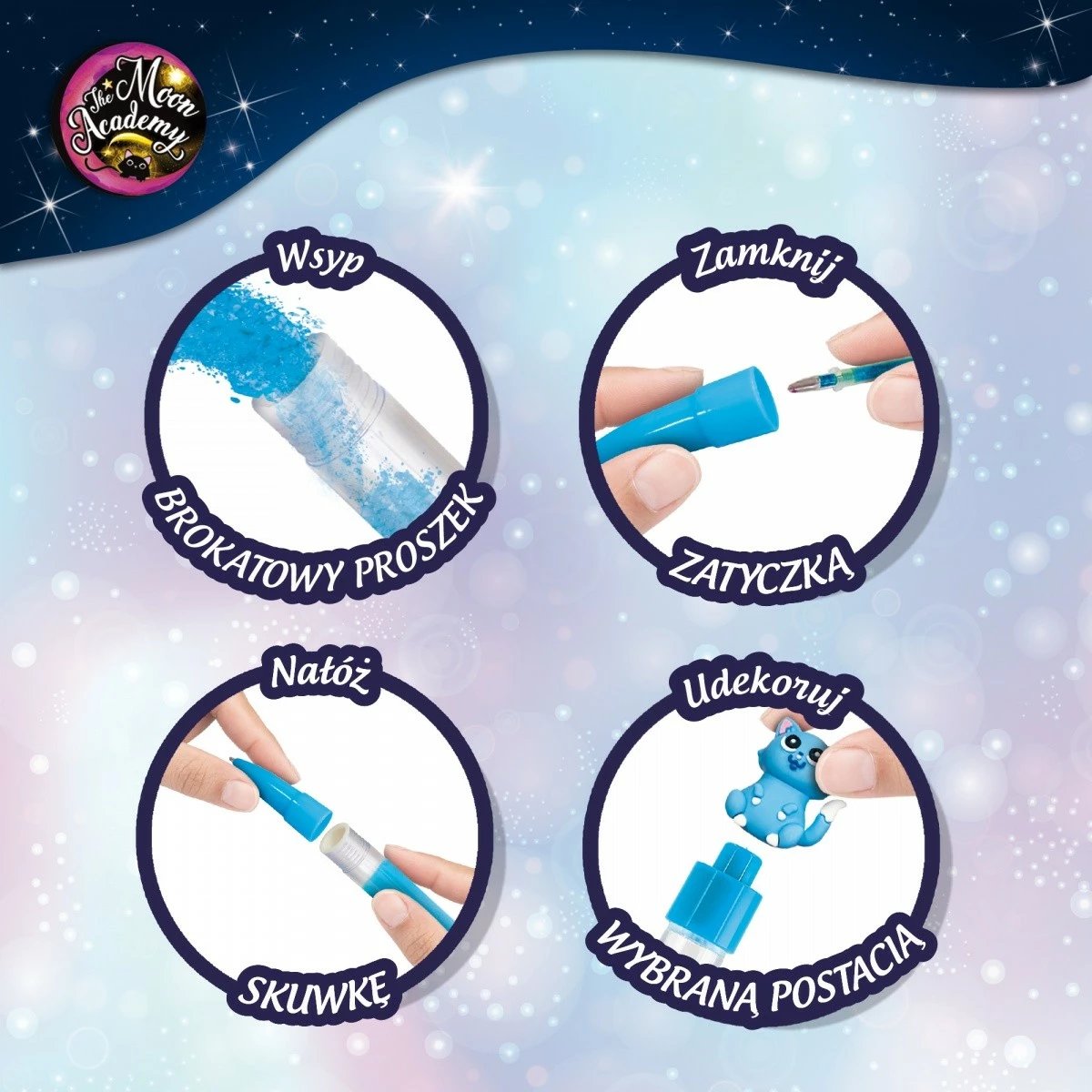 Set kreativ art & craft, Lisciani The Moon Academy, 304-PL107551, ditar + krijim stilolapsash për fëmijë 7+, set