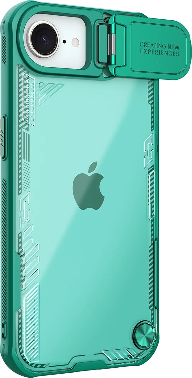 Mbështjellës Nillkin Iceblade Prop për iPhone 16e, me kapak kamere dhe stand, Gjelbër