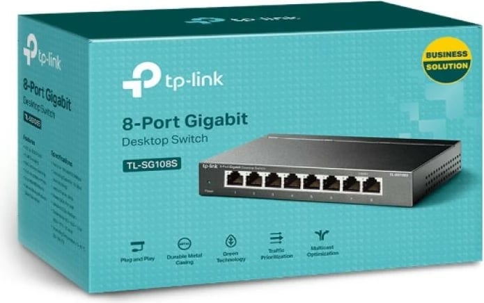 Switch TP-Link TL-SG108S 8 porta Gigabit desktop