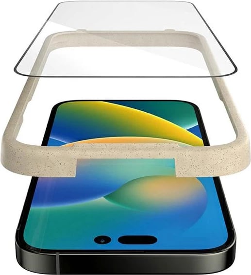 Mbrojtës xhami PanzerGlass Ultra-Wide Fit me EasyAligner për iPhone 14 Pro, Antibakterial