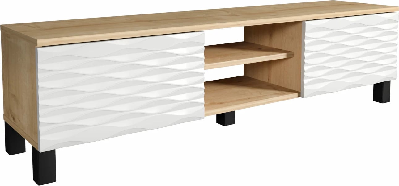 Komodë për TV Skye Decor, Lukas - ngjyrë safir, e bardhë