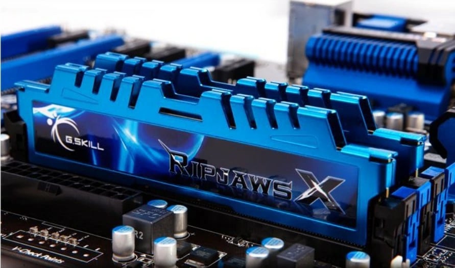 RAM Memorje G.SKILL RipjawsX F3-2133C10D-16GXM, 16GB (2x8GB), DDR3, 2133MHz, CL10, Blu