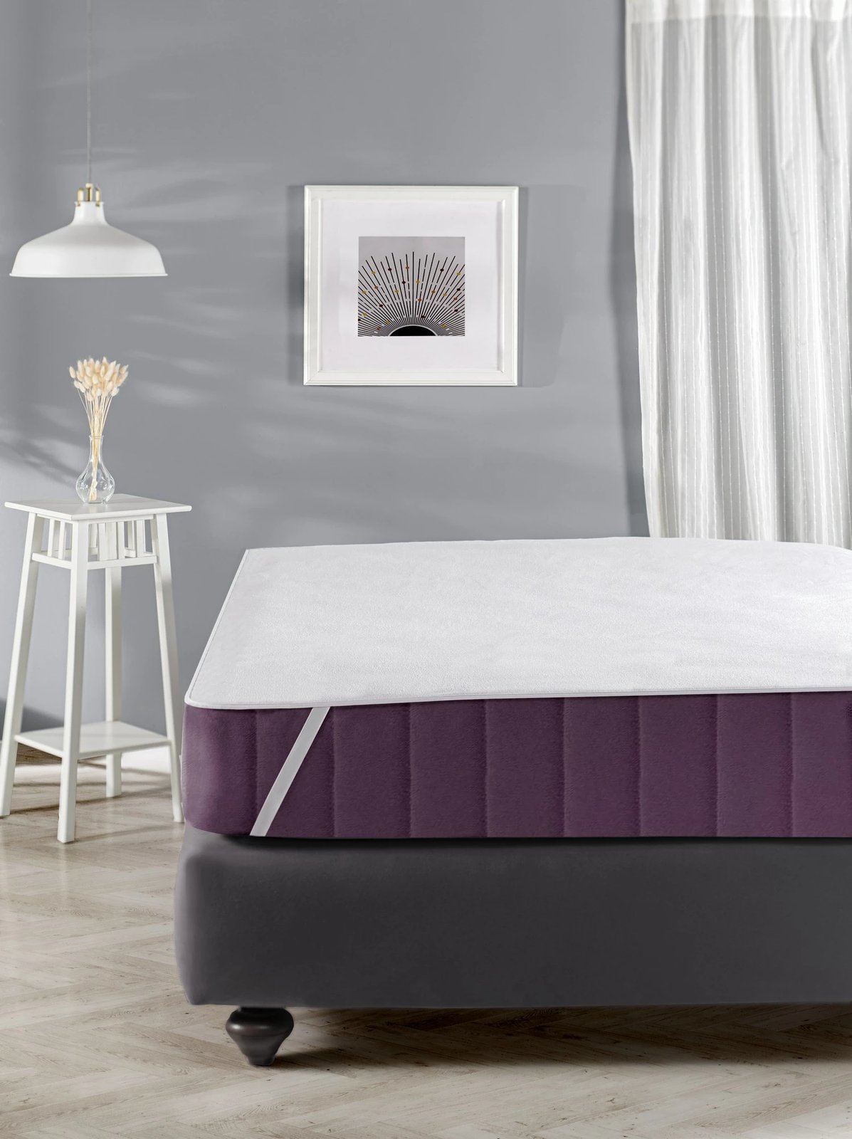 Mbrojtës dysheku për shtrat dopio, L'Essentiel Linge de Maison, Alez v2, 180x200