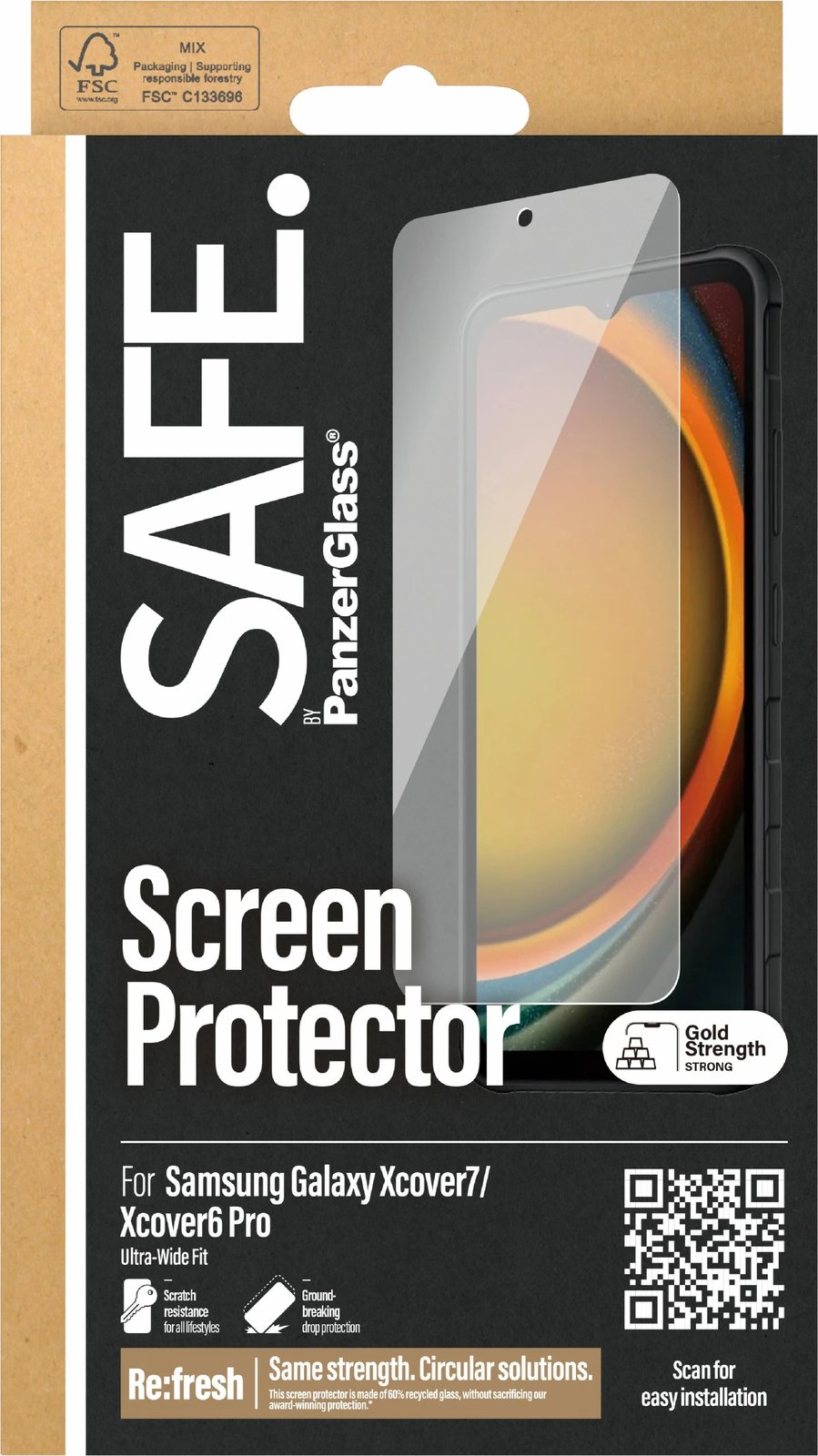 Mbrojtës ekrani PanzerGlass për Samsung Xcover 7, transparent