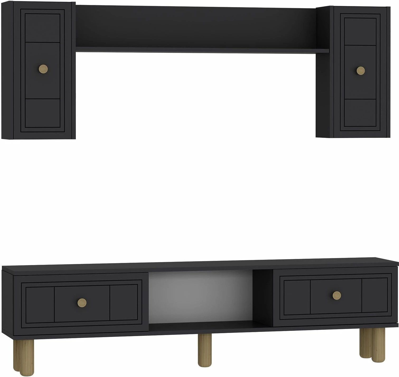 Njësi TV Dario Bohem, ngjyrë antracit, Skye Decor