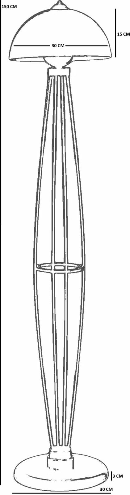 Llambë dyshemeje Opviq, ngjyrë ari, 8936-4