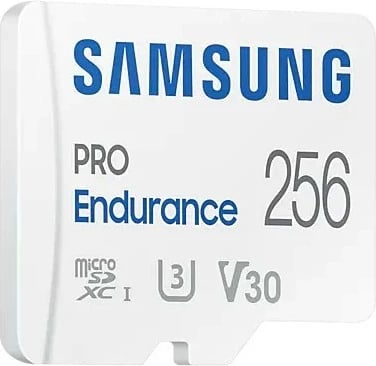Kartelë memorie microSD Samsung PRO Endurance MB-MJ256KA/EU, 256GB me adapter, Bardhë