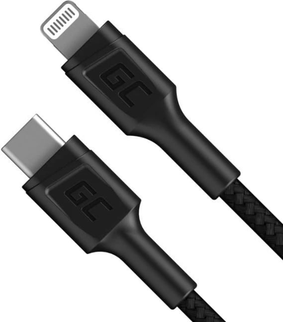 Kabllo Green Cell PowerStream USB-C në Lightning, 1m, e zezë Kabllo Green Cell PowerStream USB-C në Lightning, 1m, e zezë