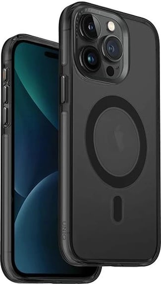 Mbështjellës UNIQ Calio Magclick Charging për iPhone 15 Pro, gri