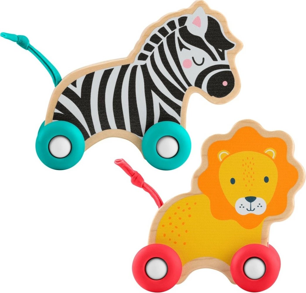 Set lodrash druri Fisher-Price JFN19, kafshë me rrota, multikolor, 2 copë