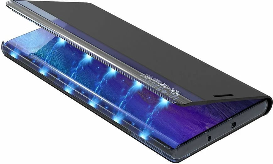 Mbështjellës Hurtel për Samsung Galaxy A02s EU, tip bookcase me kickstand, Blu