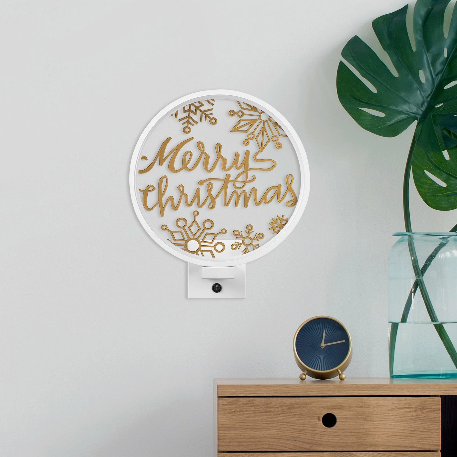 Llambë muri Opviq, XMAS29, e bardhë dhe ari