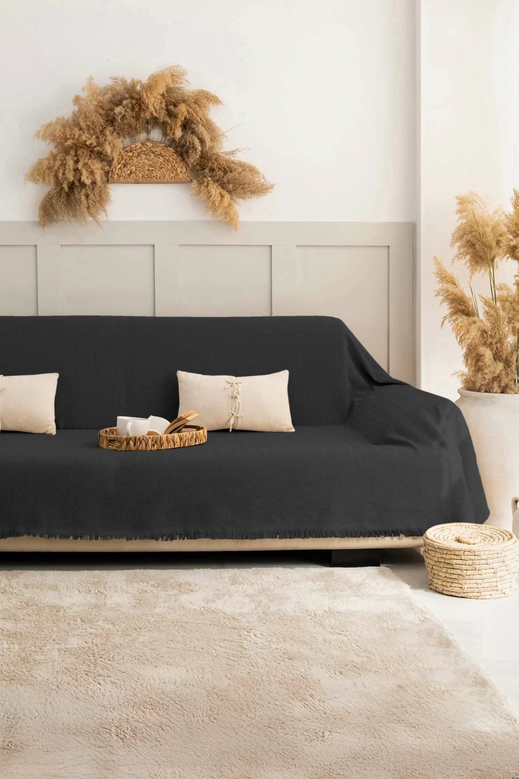 Mbulesë divani L'essentiel, ngjyrë fume, 180x300cm