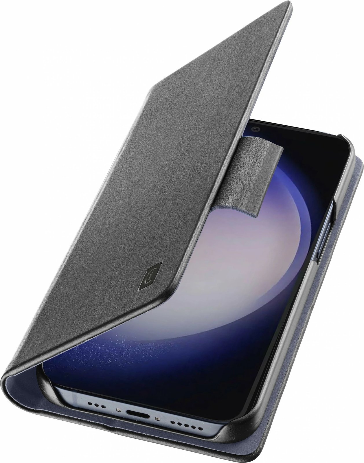 Mbështjellës Cellular Line për Samsung Galaxy S24, folio, xhep kartelash, e zezë