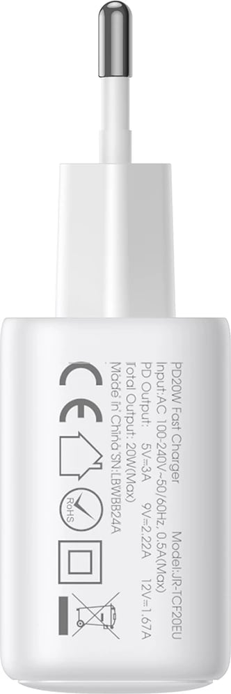 Karikues rrjeti Joyroom JR-TCF20, USB-C, 20W, i bardhë