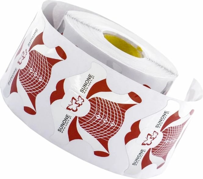 Template për thonj Sunone Premium për femra, e kuqe, 500 copë