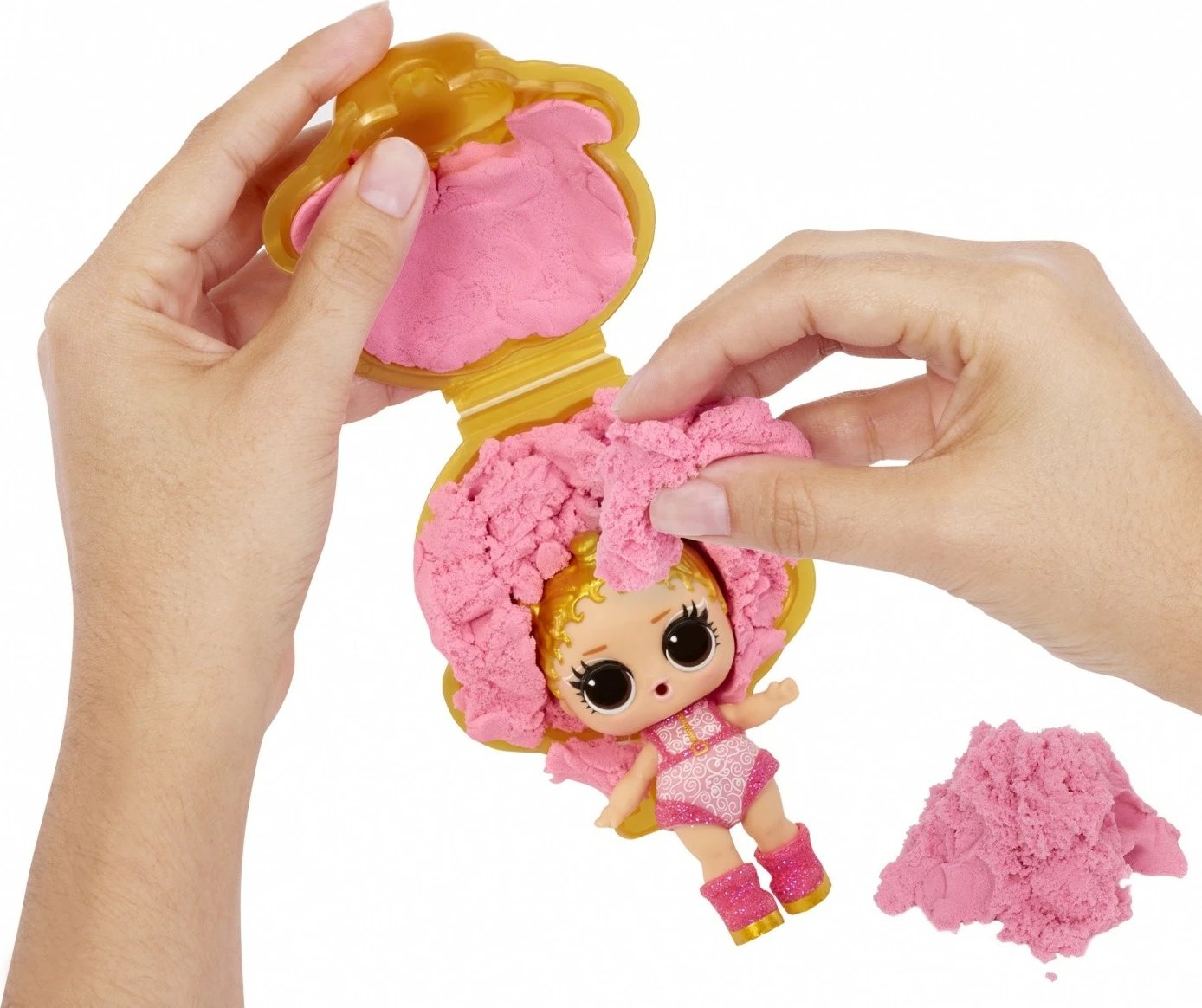 Set lodrash L.O.L. Surprise Kinetic Sand Tots, 12 copë, me rërë magjike, për vajza, ngjyra të përziera