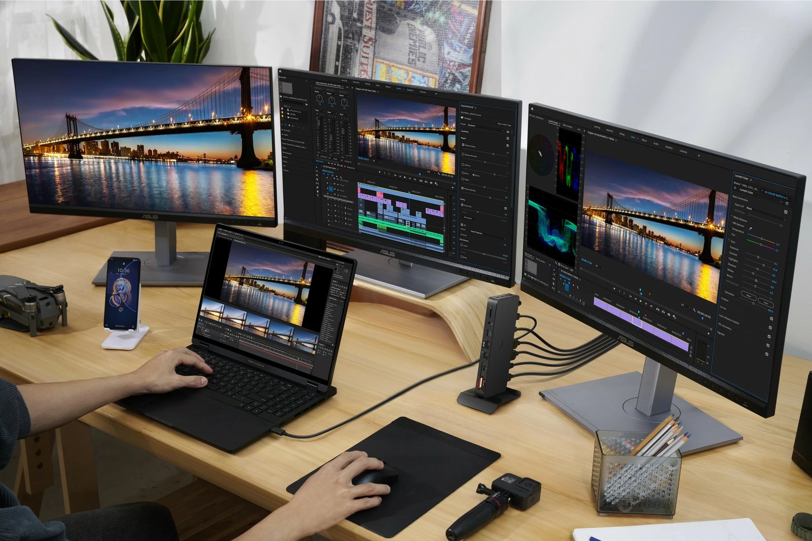 Dok stacion ASUS Triple 4K Thunderbolt 4 Dock DC500, 96W, 2x HDMI 2.1, Thunderbolt 4, Ethernet 2.5G, SD/microSD, e zezë
