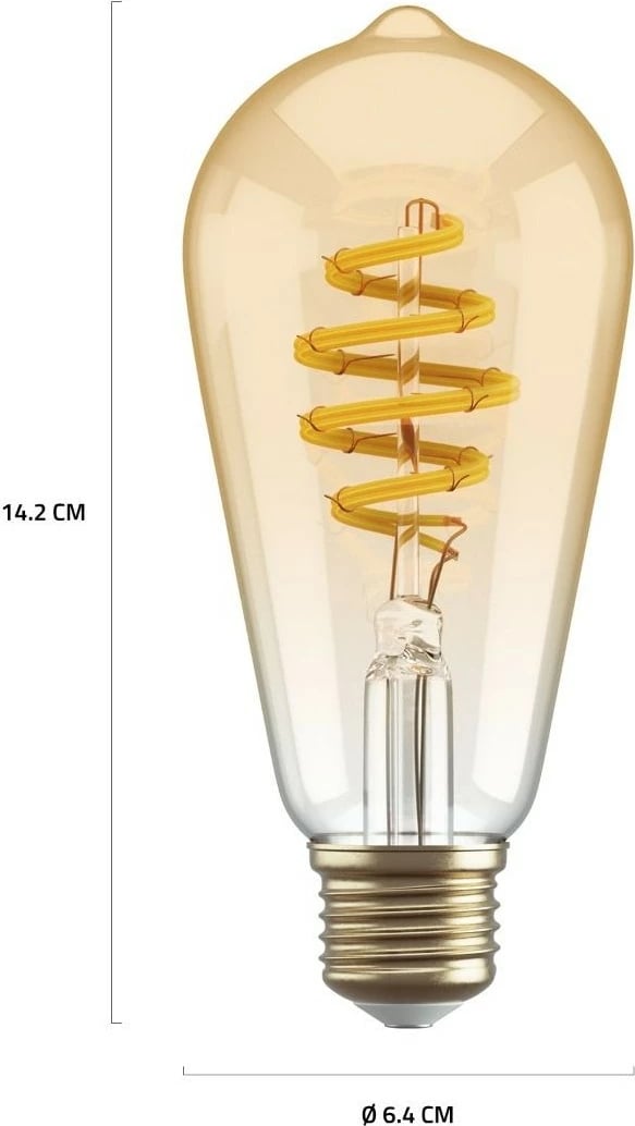 Llambë smart Hombli HBEB-0212, Wi-Fi, ST64, E27, Gold
