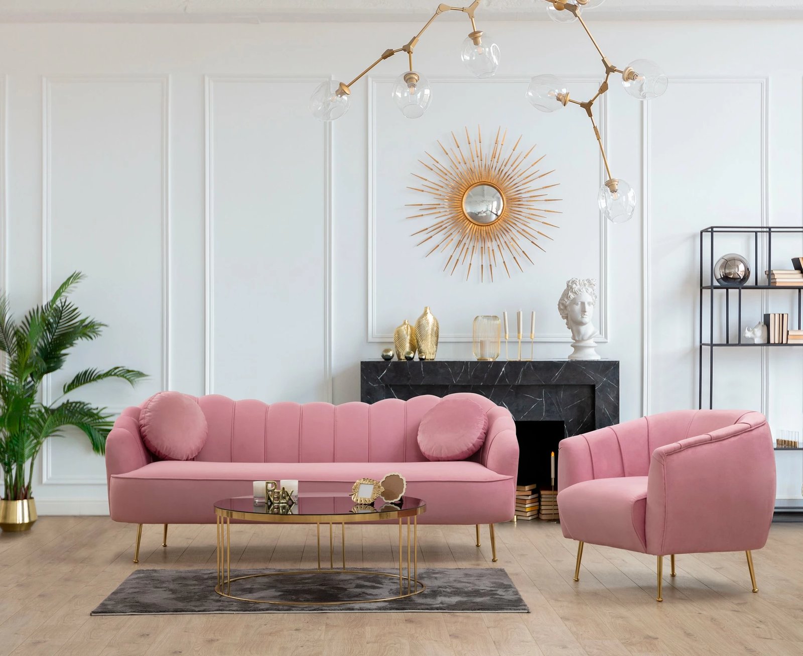 Divan treshe, ngjyrë dusty rose, Atelier del Sofa, Istiridye