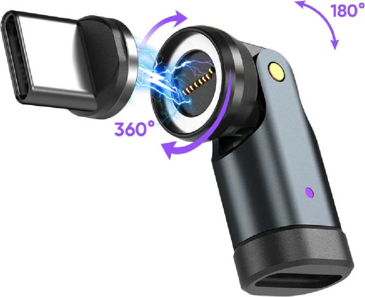 Kabëll USB-C 4smarts 541237, 1.8 m, 240W, i zi, gri