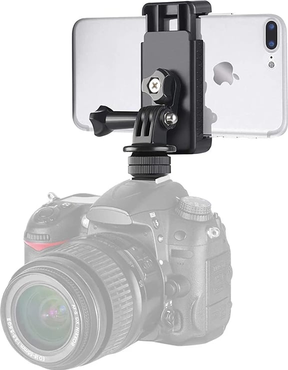 Mbajtës telefoni/kamere sportive Hurtel me adapter, i zi