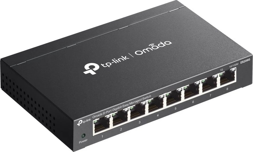 Switch i menaxhuar TP-LINK Omada ES208G, 8 porta Gigabit, kasë metalike
