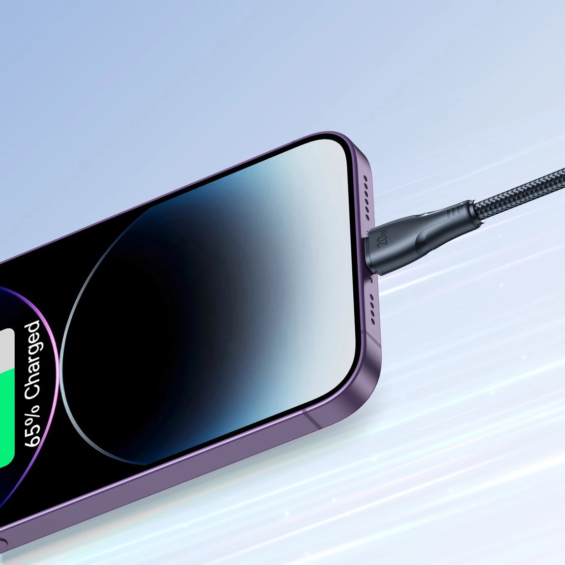 Kabllo USB-C në Lightning, Joyroom, Surpass Series A11 S-CL020A11B, 1.2 m, 20 W, USB 2.0 480 Mbps, gërshet najloni, e zezë Kabllo USB-C në Lightning, Joyroom, Surpass Series A11 S-CL020A11B, 1.2 m, 20 W, USB 2.0 480 Mbps, gërshet najloni, e zezë