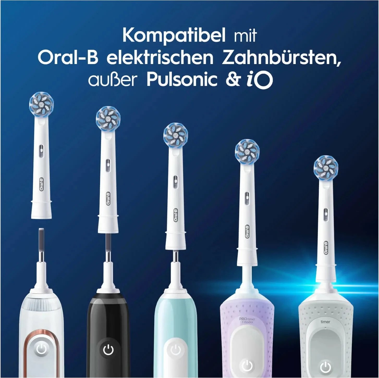 Koka rezervë për furçë dhëmbësh Oral-B Sensitive Clean 4 copë, extra soft, e bardhë
