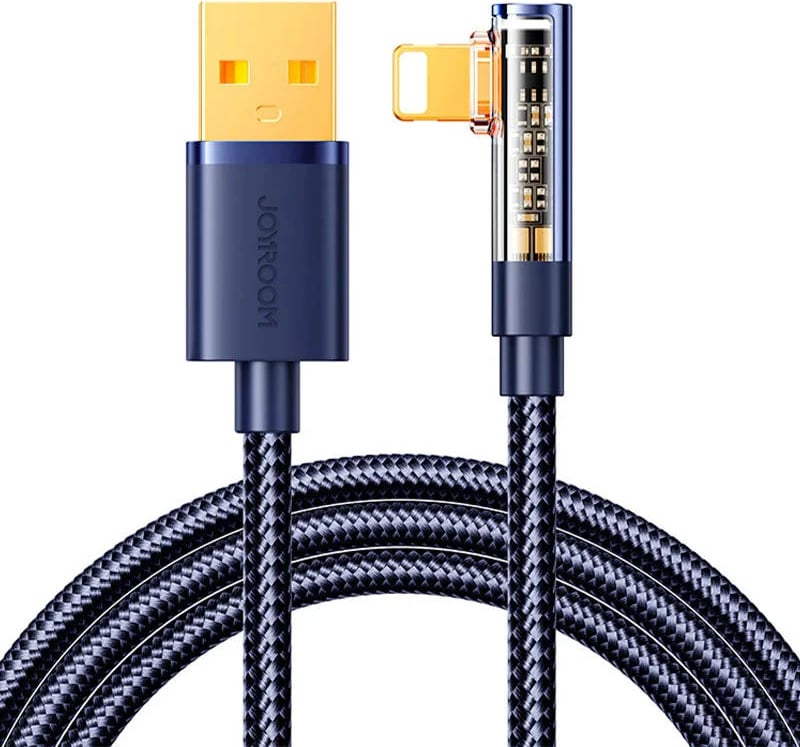 Kabllo këndore Joyroom S-UL012A6, USB-A në Lightning, 1.2m, Kaltër