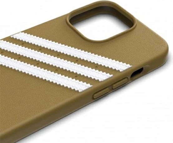Mbështjellës Adidas OR Moulded PU për iPhone 13/13 Pro 6.1", bezhë-ari