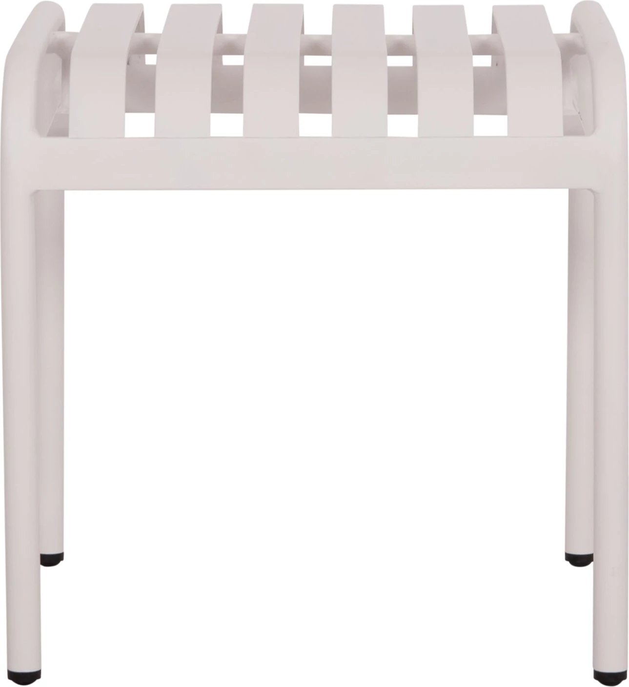 Stool i shkurtër alumini RACHEL, ngjyrë e bardhë, FH6340.02, 45x45x46cm