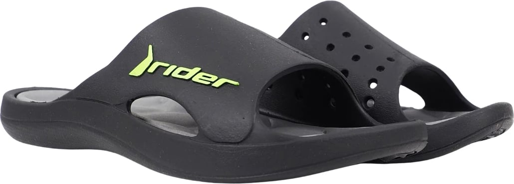 Flip-flopa për meshkuj Rider, zi-gri-gjelbër