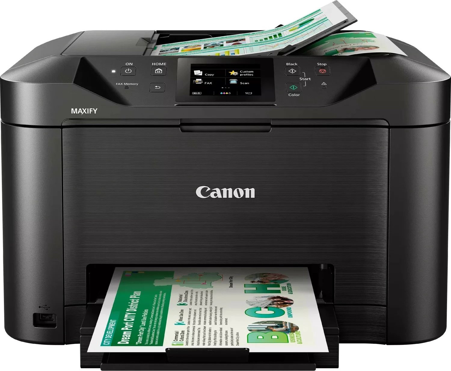 Printer multifunksional Canon MAXIFY MB5150, inkjet, ngjyrë, A4, i zi