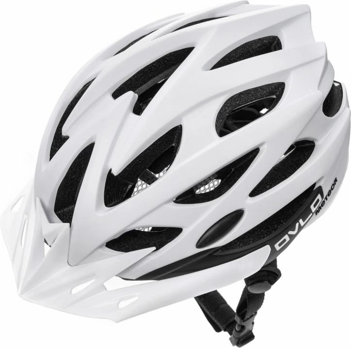 Helmetë biçiklete Meteor uniseks, e bardhë