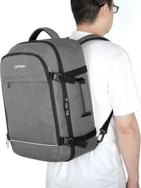 Çantë shpine Manhattan Rome, 17.3 inç, 40L, Gri