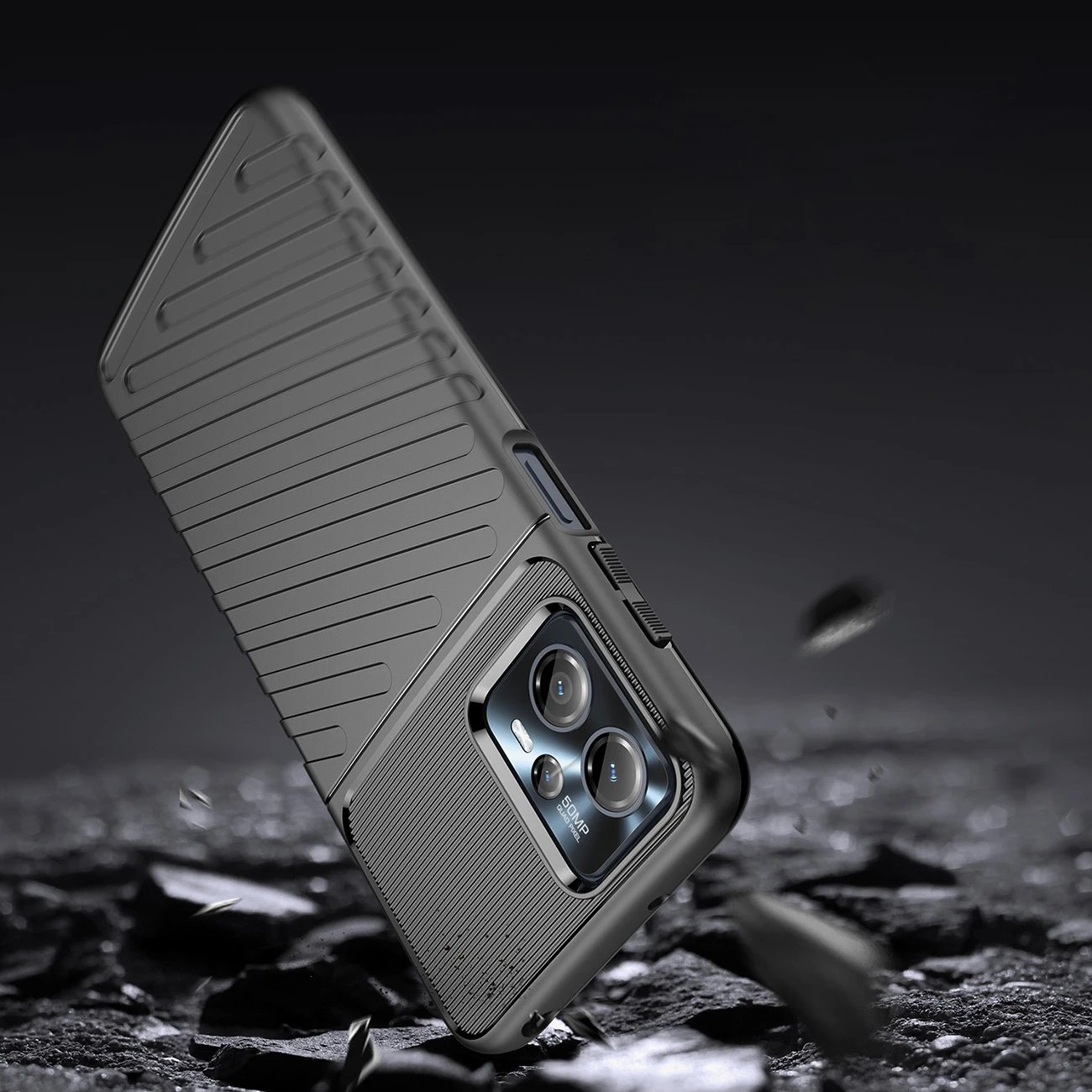 Mbështjellës Hurtel Thunder Case për Motorola Moto G13, TPU, i zi