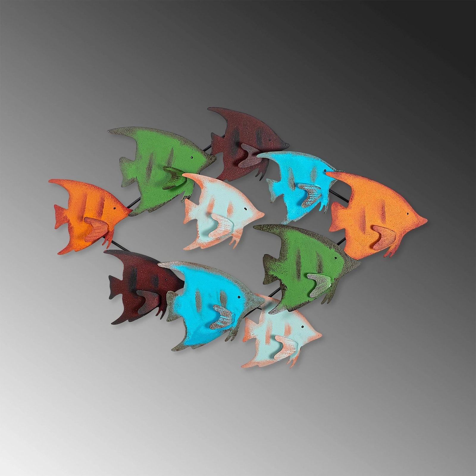 Aksesor dekorativ metalik për mur, Wallity, Melek, shumëngjyrësh