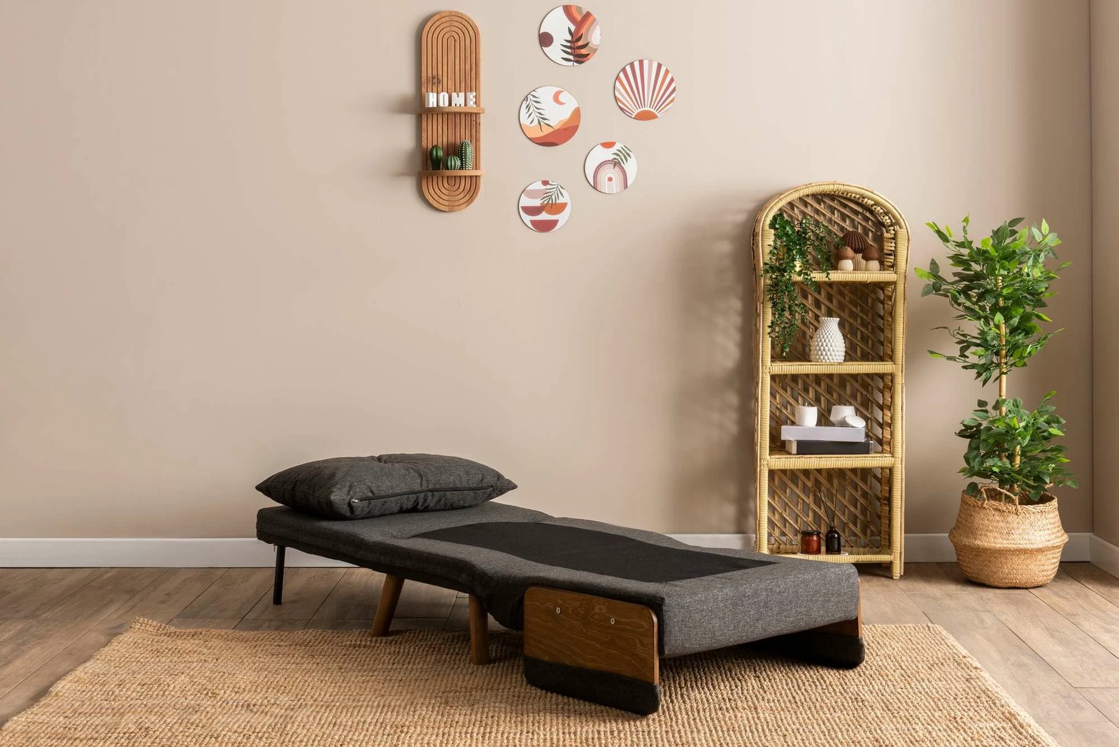 Krevat-karrige një vendësh Atelier del Sofa, Cosmo Single, gri e errët