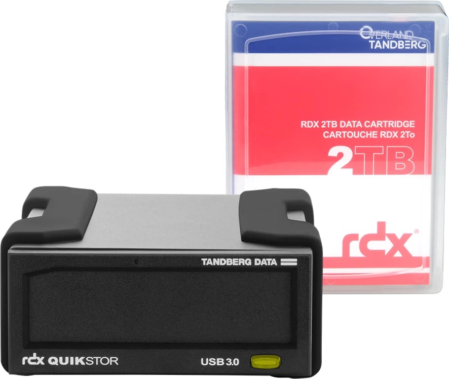 Njësi ruajtjeje e jashtme, Tandberg Data, QuikStor RDX 8865-RDX, kasetë 2TB RDX, USB 3.0, e zezë, multipack