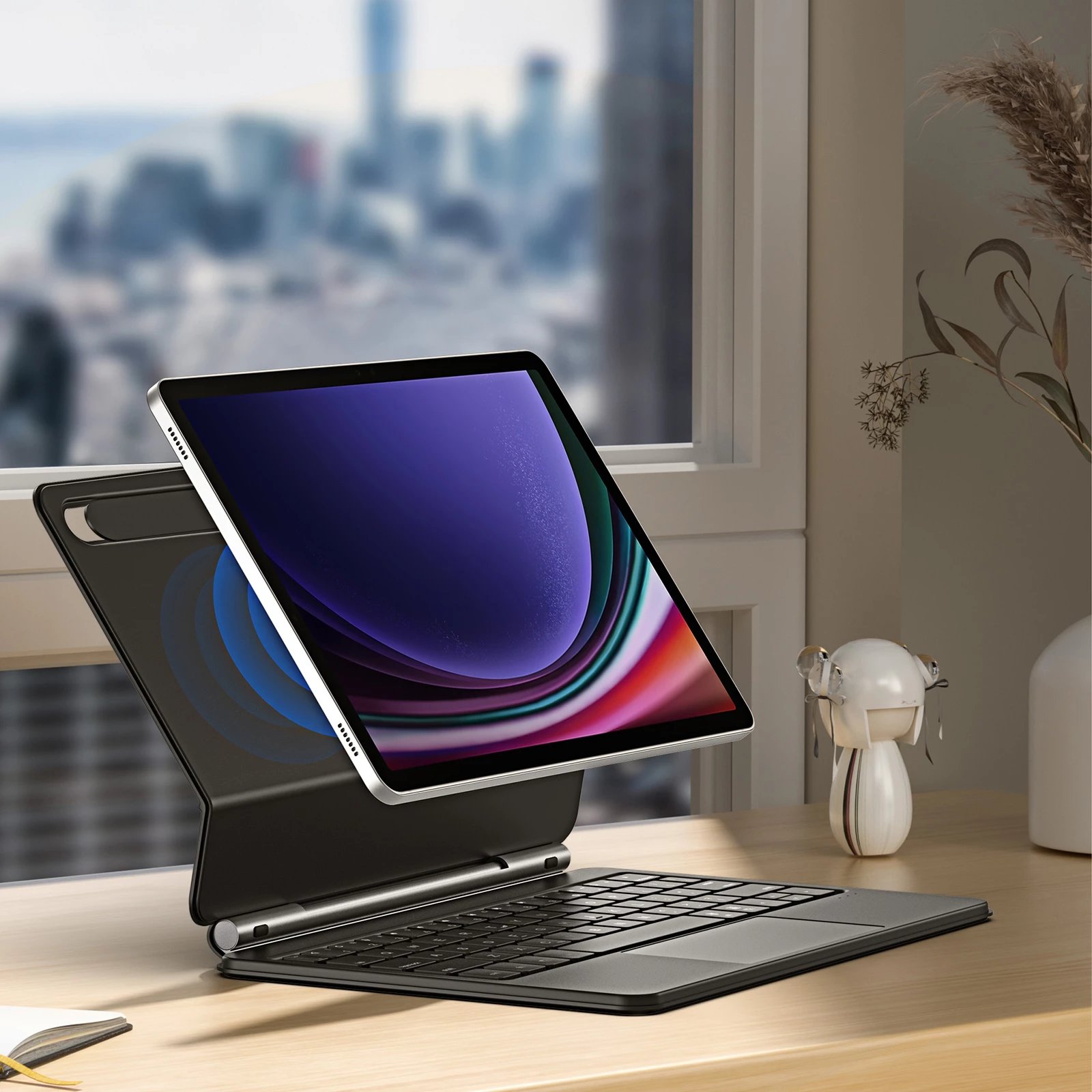 Mbështjellës me tastierë Bluetooth Dux Ducis MK Series për Samsung Galaxy Tab S9/S8/S7, i zi