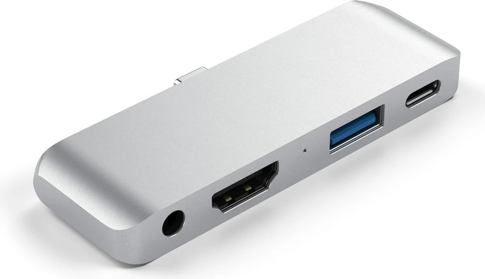 Dock laptopi Satechi ST-TCMPHS, USB Type-C, HDMI, USB 3.2, Argjendtë