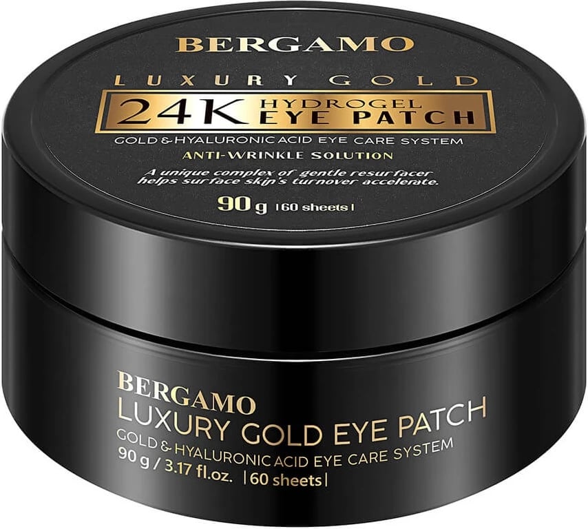 Patches për sy BERGAMO Luxury Gold Hydrogel për femra, 60 copë