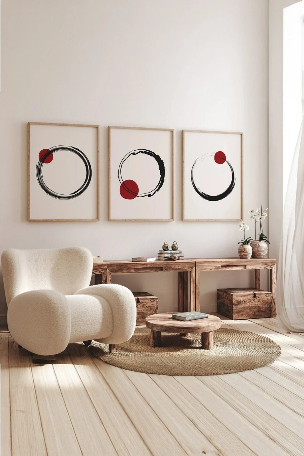 Pikturë dekorative me kornizë (3 copë), Wallity, 3Dartsohoset57