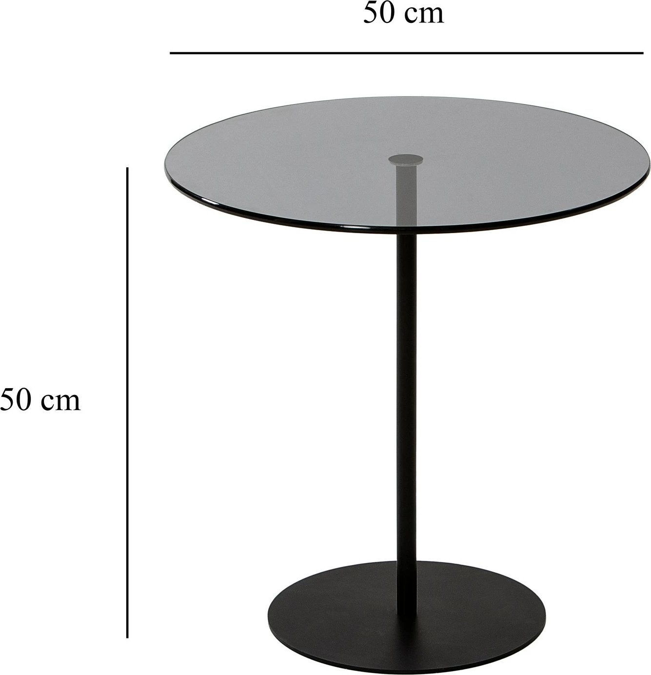 Tavolinë anësore Hanah Home, Chill-Out, e zezë, gri e errët