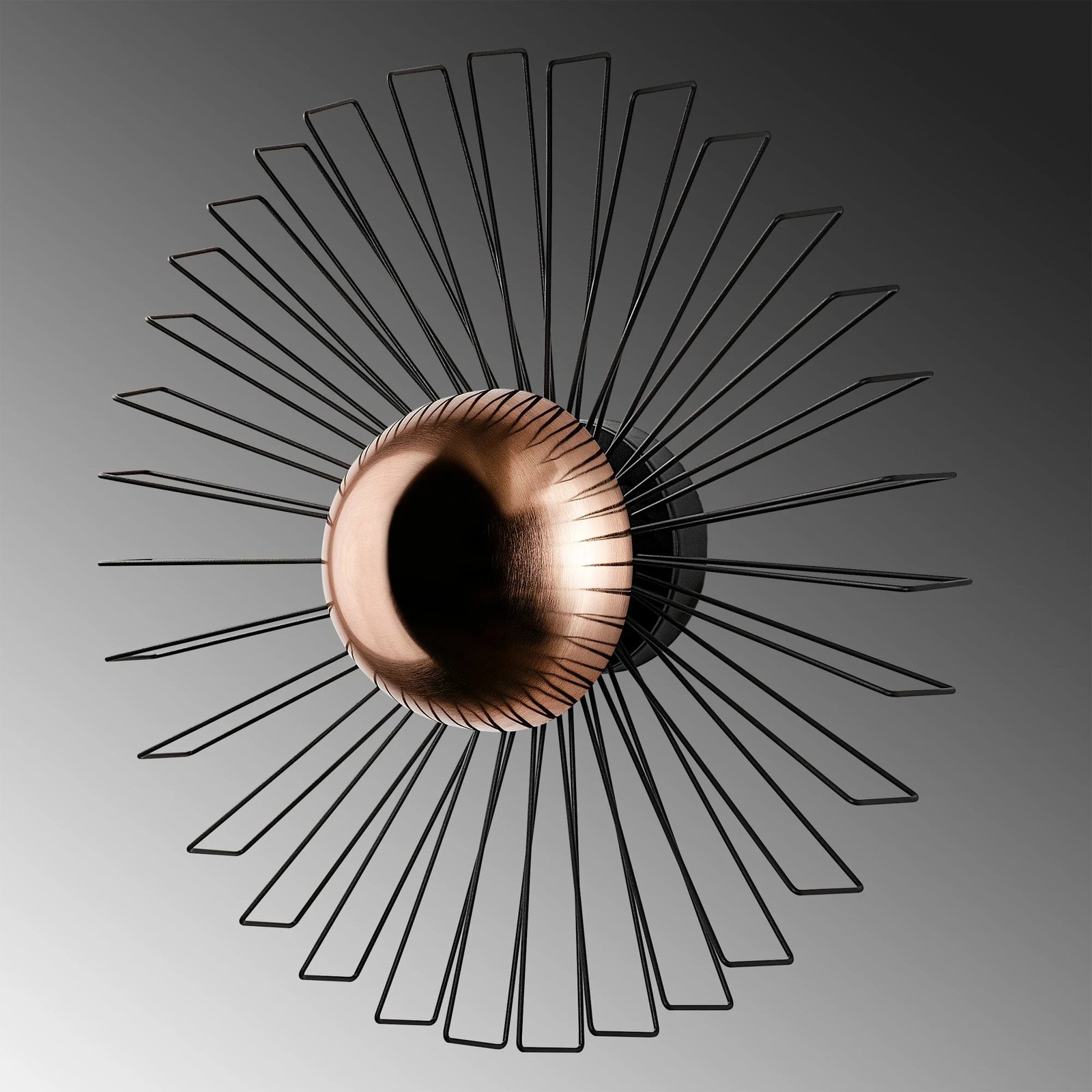 Llambë muri Opviq, Kaya - 15235 - L, ngjyrë e zezë, metal