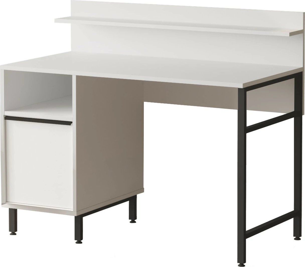 Tavolinë pune për studim, ngjyrë e bardhë, Skye Decor, On16-W