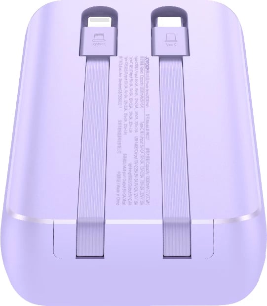 Powerbank Joyroom JR-PBC07, 20000mAh, 30W, me kabllo USB-C dhe Lightning, vjollcë